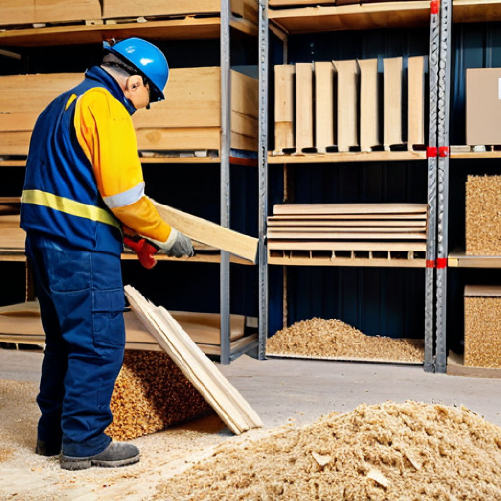 Fire Risk Assessment at a Woodworking Shop**

"A safety inspector in appropriate attire conducts a fire risk assessment at a woodworking shop filled with sawdust and wood scraps, fully clothed, professional. The scene includes proper storage of flammable materials and clear signage. Safe for work, appropriate content, perfect anatomy, natural proportions, high quality."

**