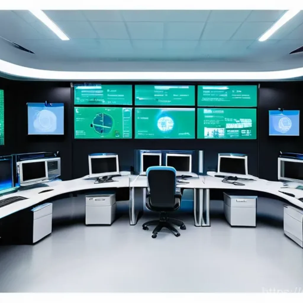 화재안전관리 직무에서의 목표 달성 전략 - **Prompt 1: Futuristic Fire Safety Control Center**
"A clean, modern, and high-tech control room...
