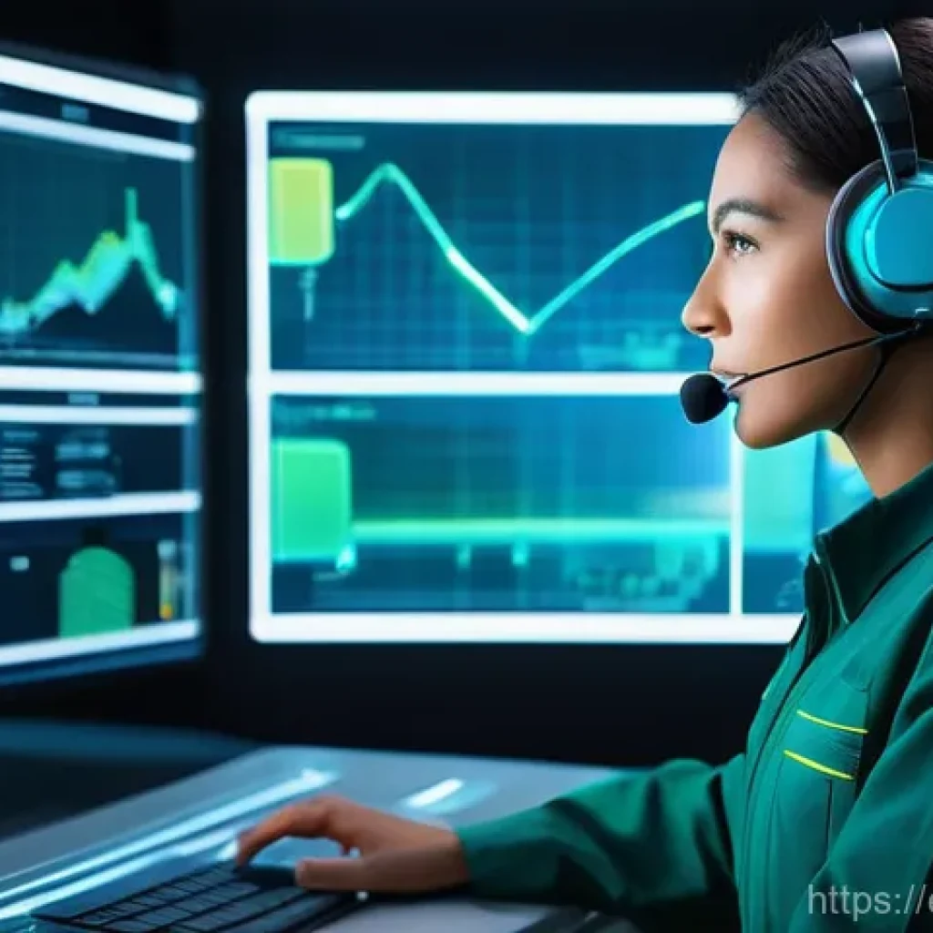 화재안전관리기술자 직무 면접 질문 모음 - **Futuristic Fire Safety Control Room:** A focused, professional female fire safety engineer in her ...