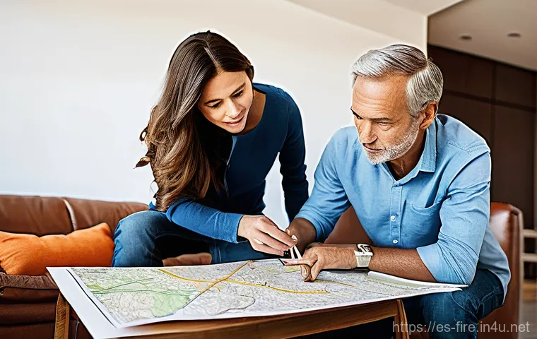 화재안전관리 실무와 관련된 주요 법령 요약 - **Prompt 1: Family Fire Evacuation Plan Session**
"A cozy, brightly lit living room in a modern ...