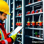 화재안전관리기술자의 자격증 취득 경험담 - **Prompt:** A dedicated fire prevention technician, a man in his late 30s with a focused expression,...